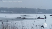 "Wydarzenia": Pod jeleniami załamał się lód. Akcja ratunkowa na jeziorze Ińsko