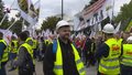 "Wydarzenia": Spalone opony i petardy na ulicach. Hutnicy protestują w Warszawie