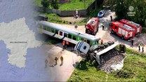 "Wydarzenia": Wypadek na przejeździe kolejowym. Ciężarówka zderzyła się z szynobusem