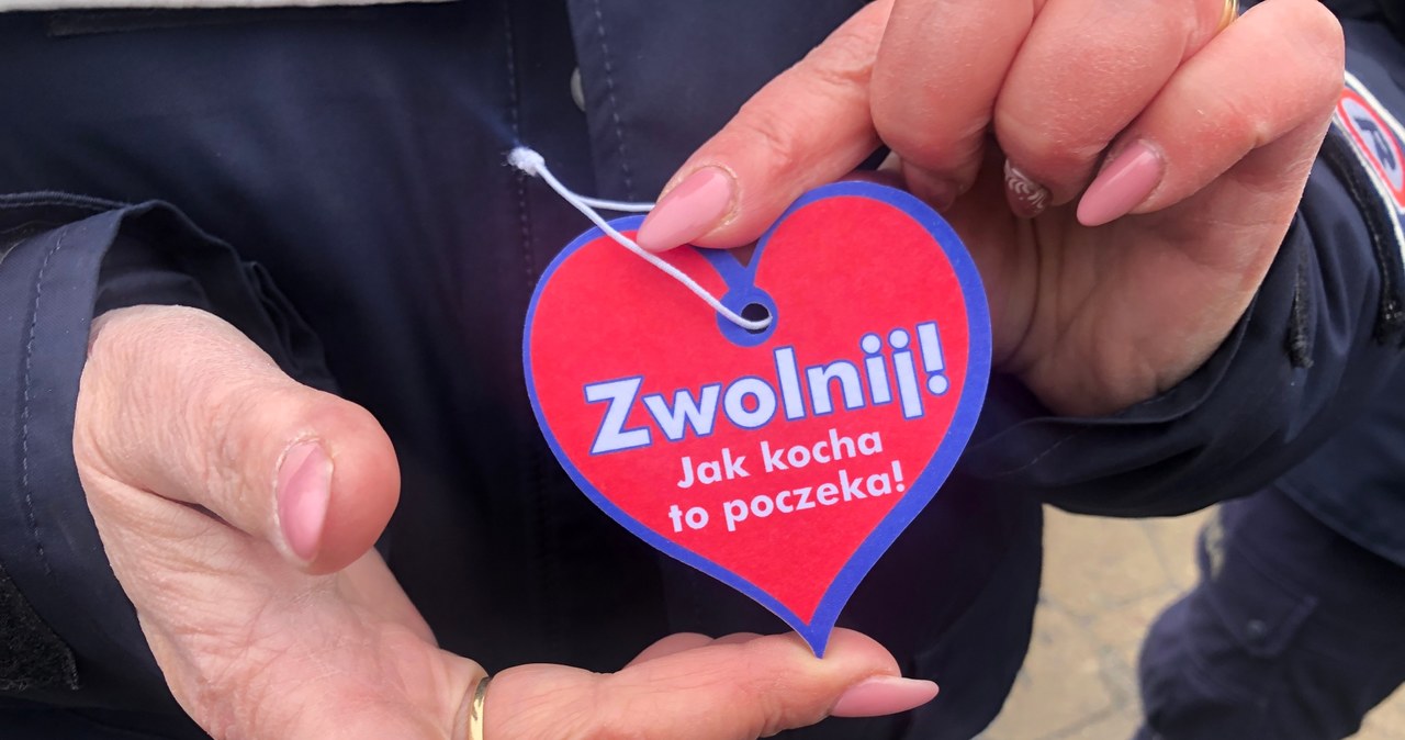 "Zwolnij. Jak kocha, to poczeka" walentynkowa akcja łódzkiej drogówki