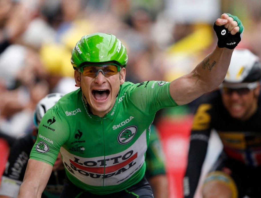 Andre Greipel na linii mety //YOAN VALAT /PAP/EPA