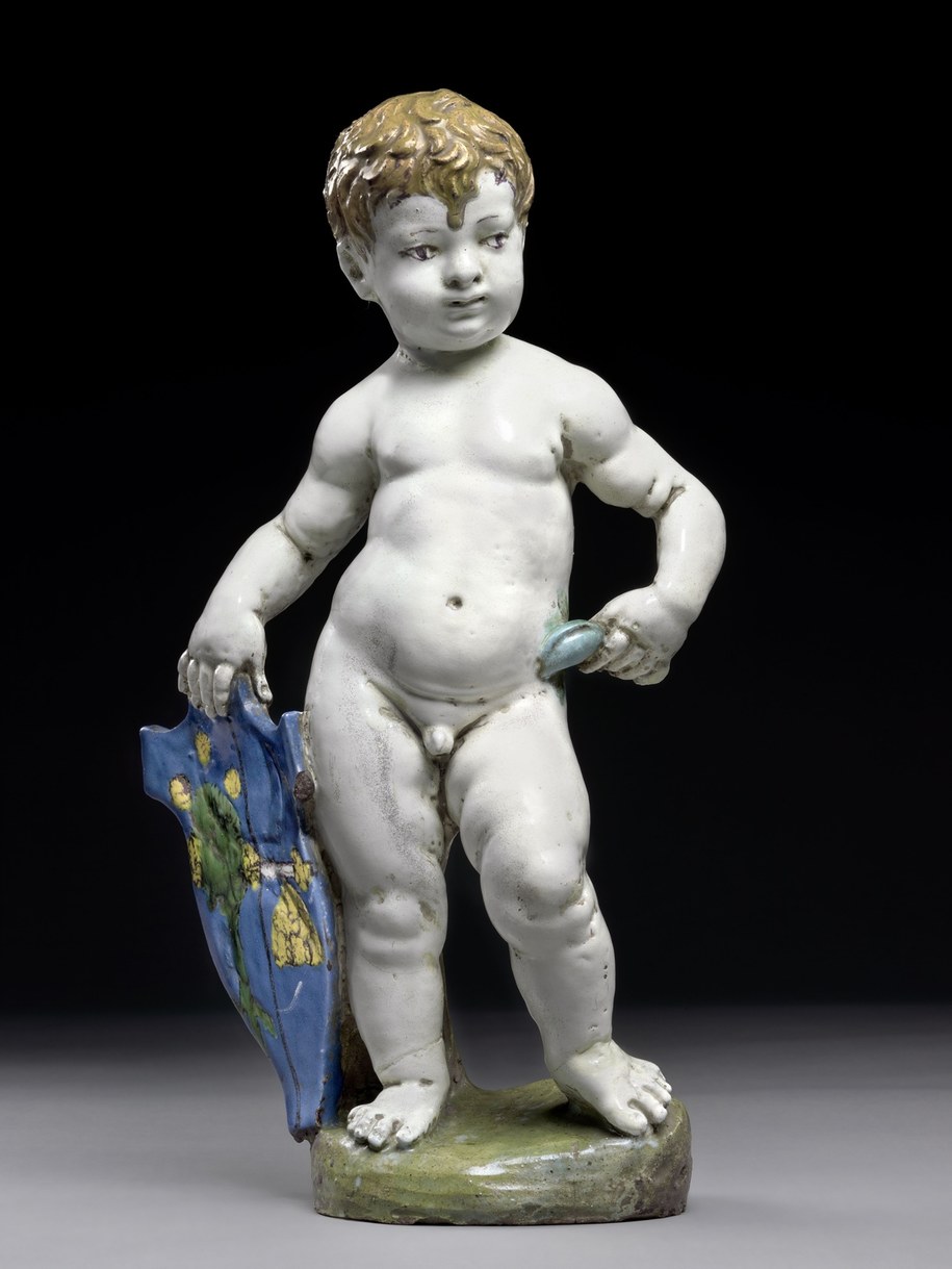 Andrea della Robbia, Putto z tarczą herbową, warsztat, 1480, Staatliche Museen zu Berlin /MNK Kraków /