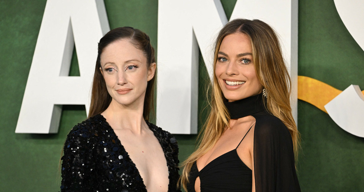 Andrea Riseborough i Margot Robbie na premierze filmu "Amsterdam" /SEBASTIEN BOZON/AFP/East News /East News