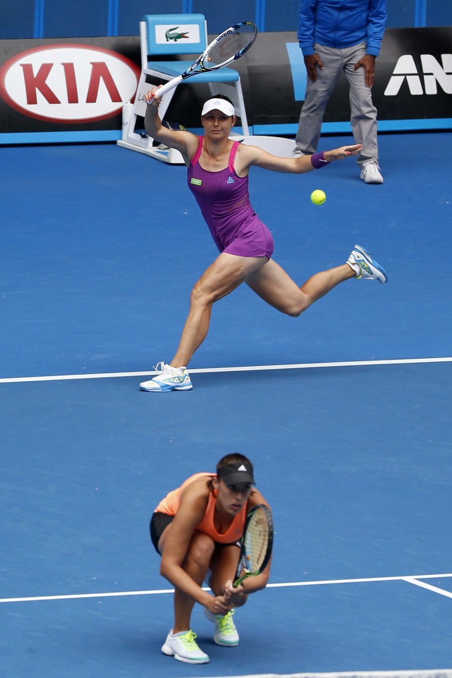 Andreja Klepac (z przodu) i Klaudia Jans-Ignacik /MADE NAGI    /PAP/EPA