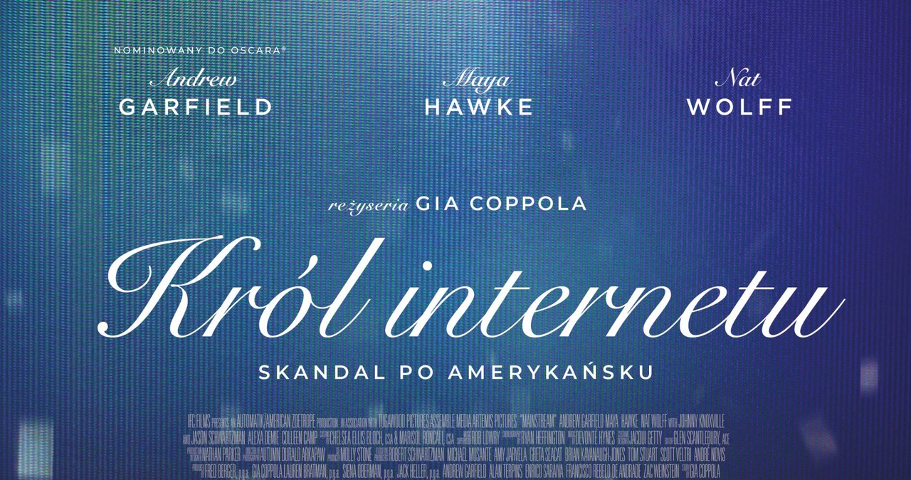 Andrew Garfield na plakacie filmu "Król Internetu" /materiały prasowe