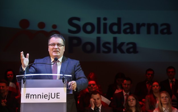 Andrzej Dera podczas konwencji Solidarnej Polski /	 Rafał Guz   /PAP