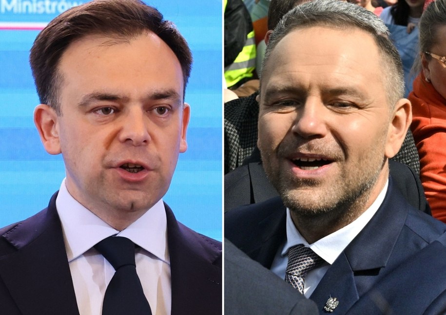 Andrzej Domański, Karol Nawrocki, fot. Radek Pietruszka /Albert Zawada /PAP