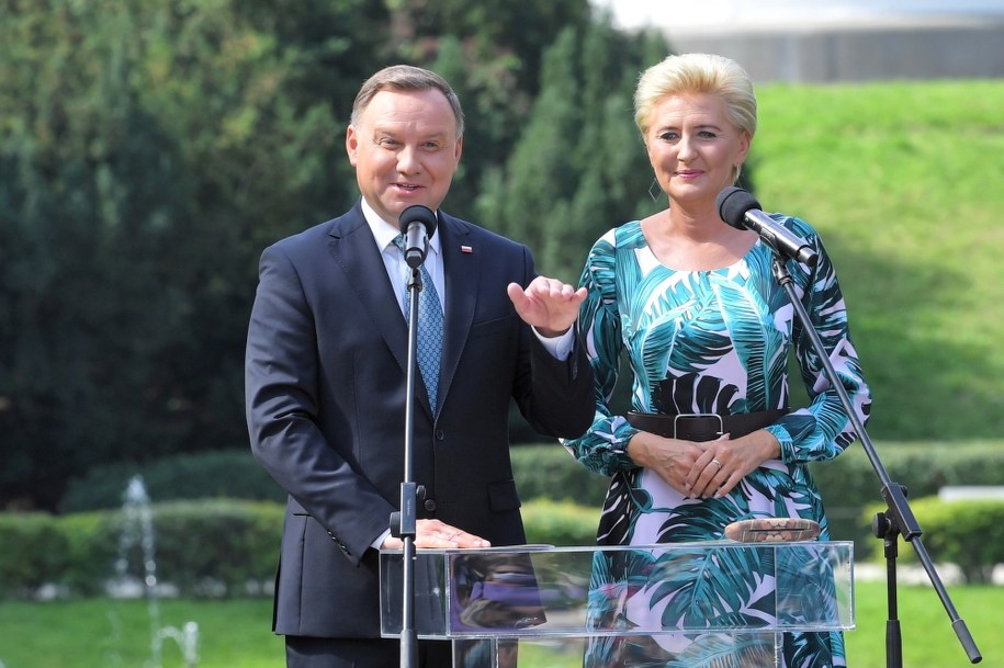 Andrzej Duda i Agata Kornhauser-Duda / 	Radek Pietruszka   /PAP