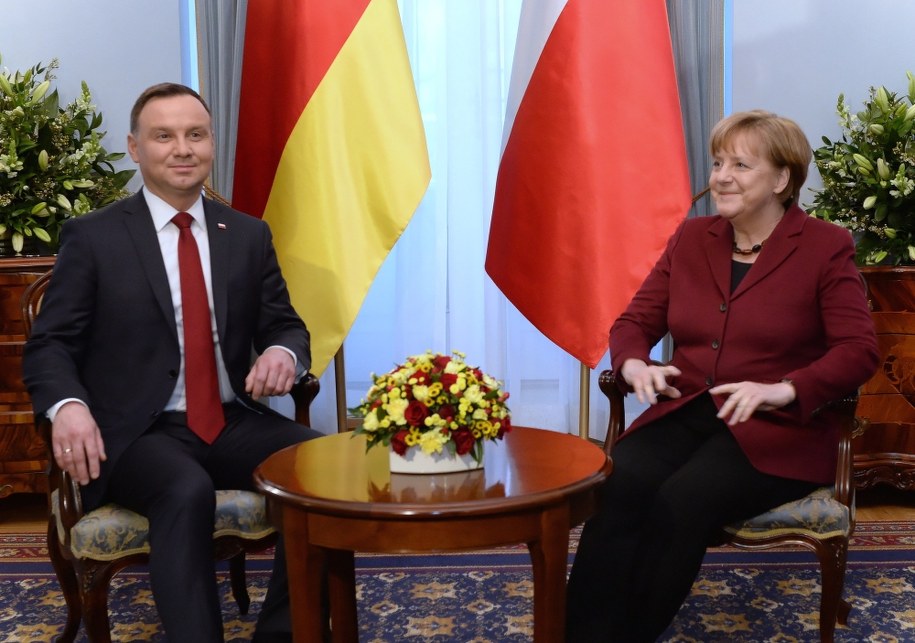 Andrzej Duda i Angela Merkel /Jacek Turczyk /PAP/EPA
