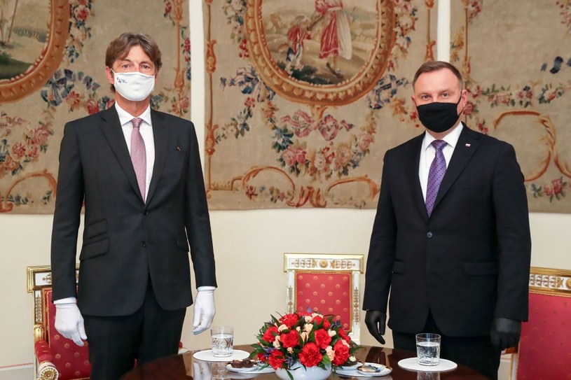 Andrzej Duda i Arndt Freytag von Loringhoven / 	Grzegorz Jakubowski    /PAP