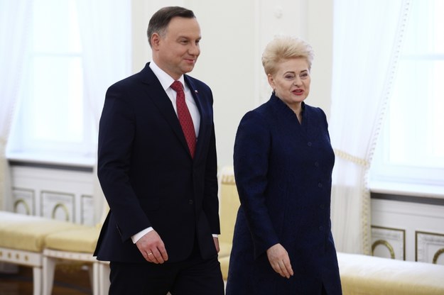 Andrzej Duda i Dalia Grybauskaite /Leszek Szymański /PAP