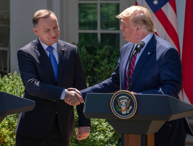 Andrzej Duda i Donald Trump podczas wizyty prezydenta Polski w Białym Domu /Ron Sachs    /PAP/EPA