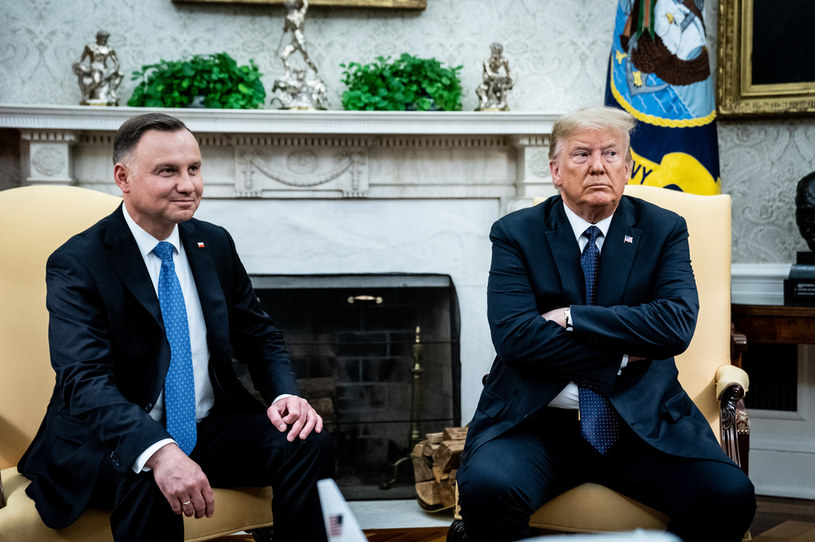 Andrzej Duda i Donald Trump w Białym Domu /AFP