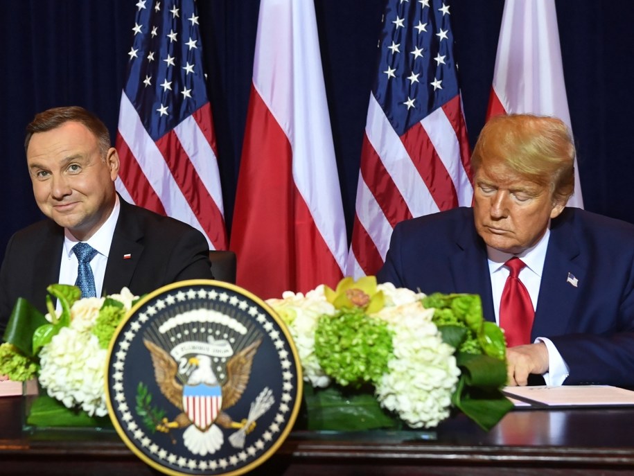 Andrzej Duda i Donald Trump / 	Radek Pietruszka   /PAP