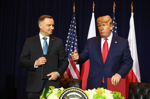 Andrzej Duda i Donald Trump / 	Radek Pietruszka   /PAP