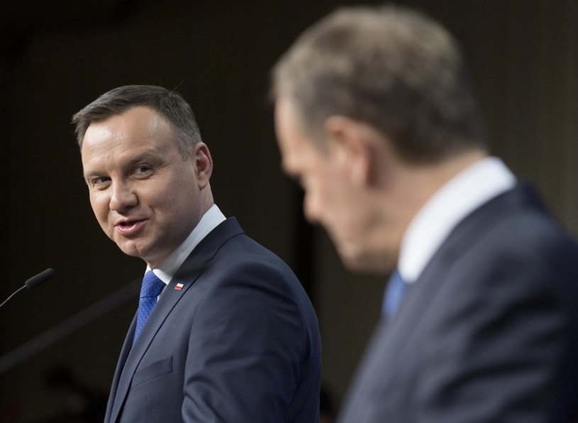 Andrzej Duda i Donald Tusk /Thierry Monasse /Reporter