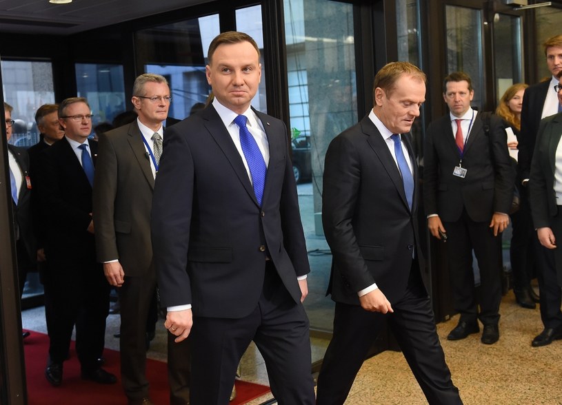 Andrzej Duda i Donald Tusk /EMMANUEL DUNAND /AFP