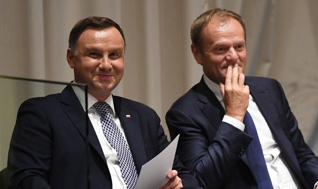 Andrzej Duda i Donald Tusk / 	Radek Pietruszka   /PAP