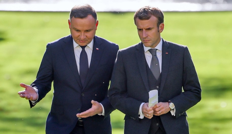 Andrzej Duda i Emmanuel Macron /Jakub Szymczuk /PAP