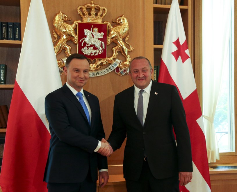 Andrzej Duda i Giorgi Margwelaszwili /PAP/EPA