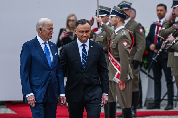 Andrzej Duda i Joe Biden podczas marcowej wizyty prezydenta USA w Warszawie /PAP/Abaca