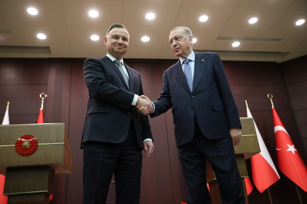 Andrzej Duda i Recep Tayyip Erdogan / 	Leszek Szymański    /PAP