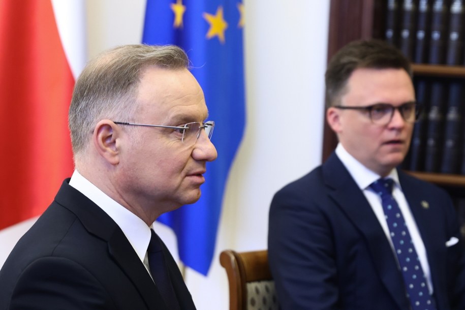 Andrzej Duda i Szymon Hołownia /	Leszek Szymański   /PAP