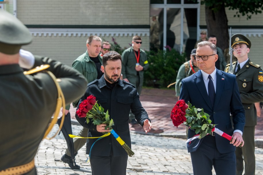 Andrzej Duda i Wołodymyr Zełenski w Kijowie /Vladyslav Musiienko /PAP