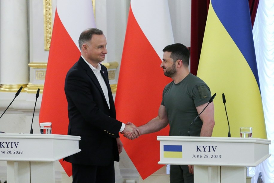 Andrzej Duda i Wołodymyr Zełenski /Viktor Kovalchuk /PAP