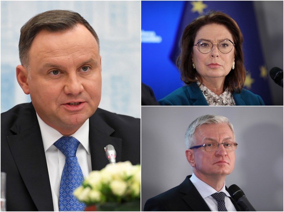 Andrzej Duda, Małgorzata Kidawa-Błońska i Jacek Jaśkowiak /Leszek Szymański, Piotr Nowak /PAP