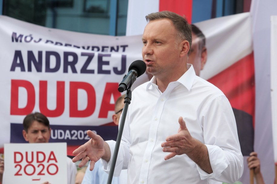 Andrzej Duda na spotkaniu z mieszkańcami Augustowa / 	Artur Reszko    /PAP