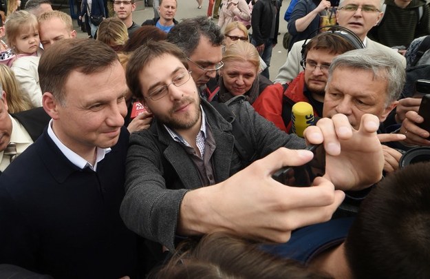 Andrzej Duda na spotkaniu z mieszkańcami Warszawy /Radek Pietruszka /PAP