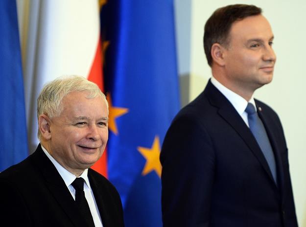 Andrzej Duda (P), prezydent RP i Jaroslaw Kaczyński (L), prezes PiS-u /AFP
