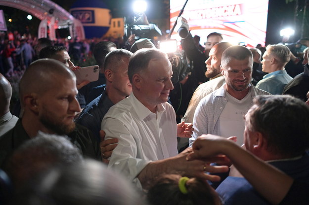 Andrzej Duda po debacie w Końskich / 	Marcin Obara  /PAP