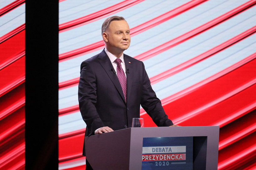 Andrzej Duda podczas debaty prezydenckiej /Paweł Supernak /PAP