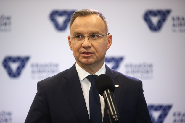Andrzej Duda podczas konferencji w Krakowie /	Łukasz Gągulski /PAP