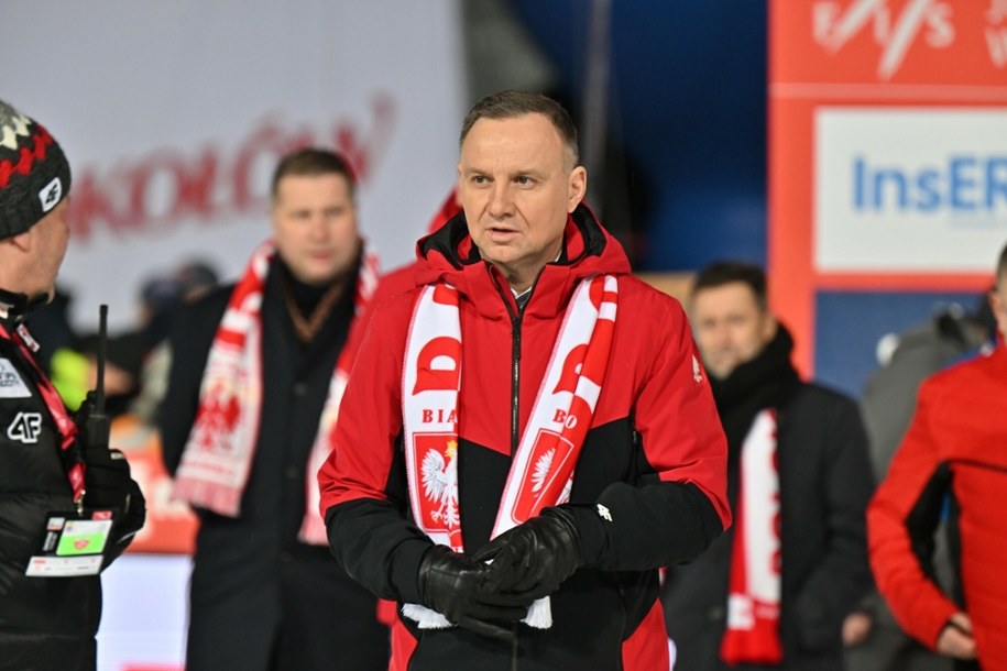 Andrzej Duda podczas Pucharu Świata w skokach narciarskich w Zakopanem, 2023 r. /Pawel Murzyn/East News /East News