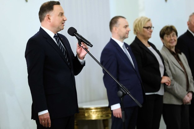 Andrzej Duda podczas uroczystości powołania nowych członków w skład Rady Dialogu Społecznego /Rafał Guz /PAP