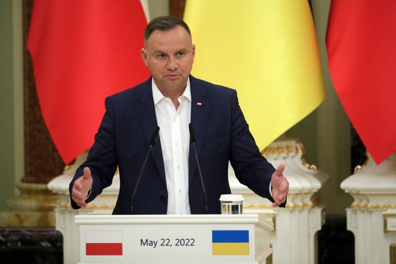 Andrzej Duda podczas wizyty w Kijowie /Nur Photo /East News