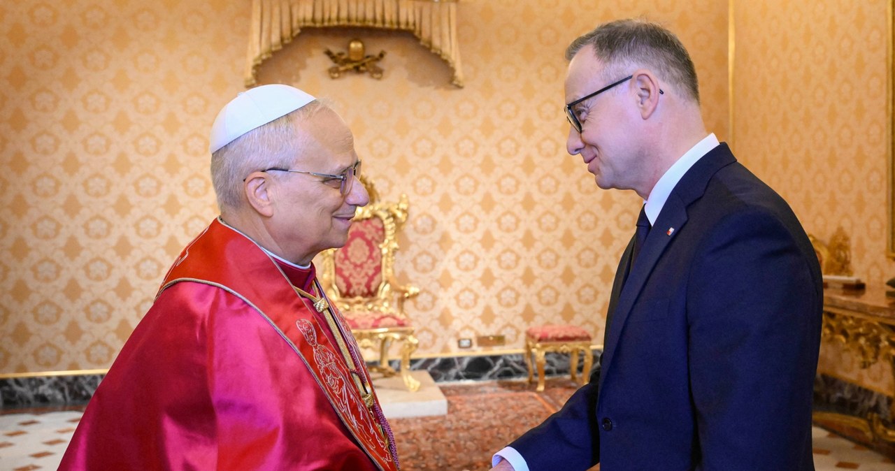 Andrzej Duda spotkał się z papieżem Leonem XIV /HANDOUT / VATICAN MEDIA /AFP