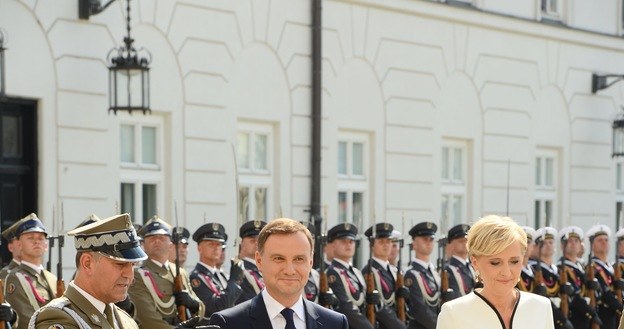 Andrzej Duda w towarzystwie żony Agaty /Jarosław Antoniak /MWMedia