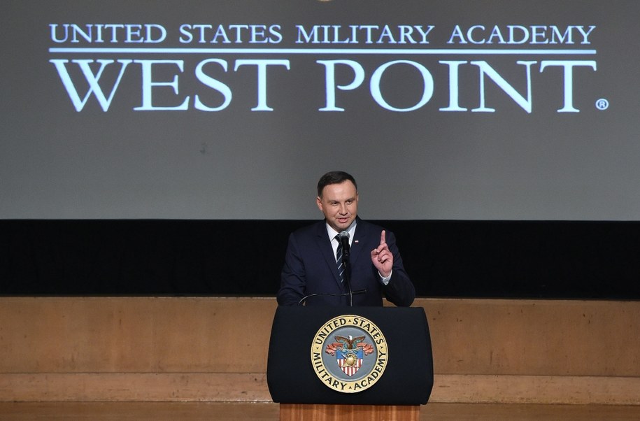 Andrzej Duda w West Point /Radek Pietruszka /PAP