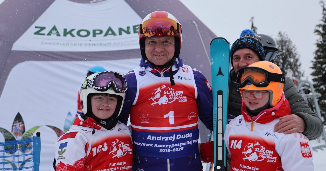 ANDRZEJ DUDA WZIĄŁ UDZIAŁ W SLALOMIE MARATONU W ZAKOPANEM