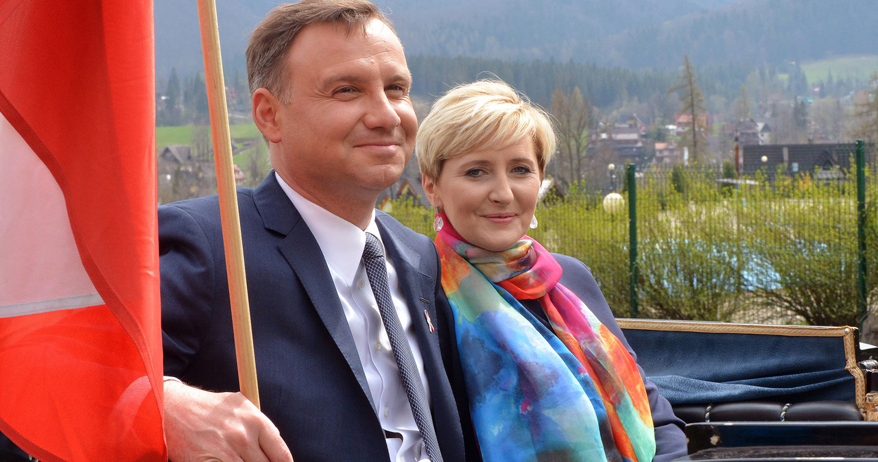 Andrzej Duda z małżonką, Zakopane 2015 /Marcin Szkodziński /Agencja FORUM