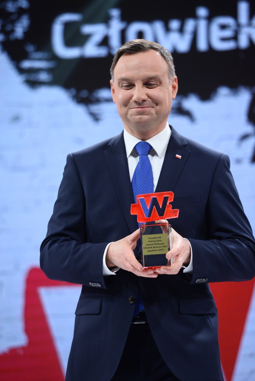 Andrzej Duda z nagrodą dla Człowieka Wolności /Jarosław Antoniak /MWMedia