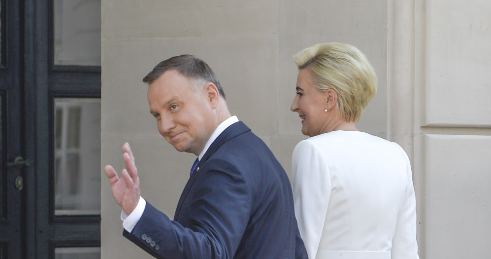 Andrzej Duda z żoną Agatą podczas zaprzysiężenia /Niemiec /AKPA