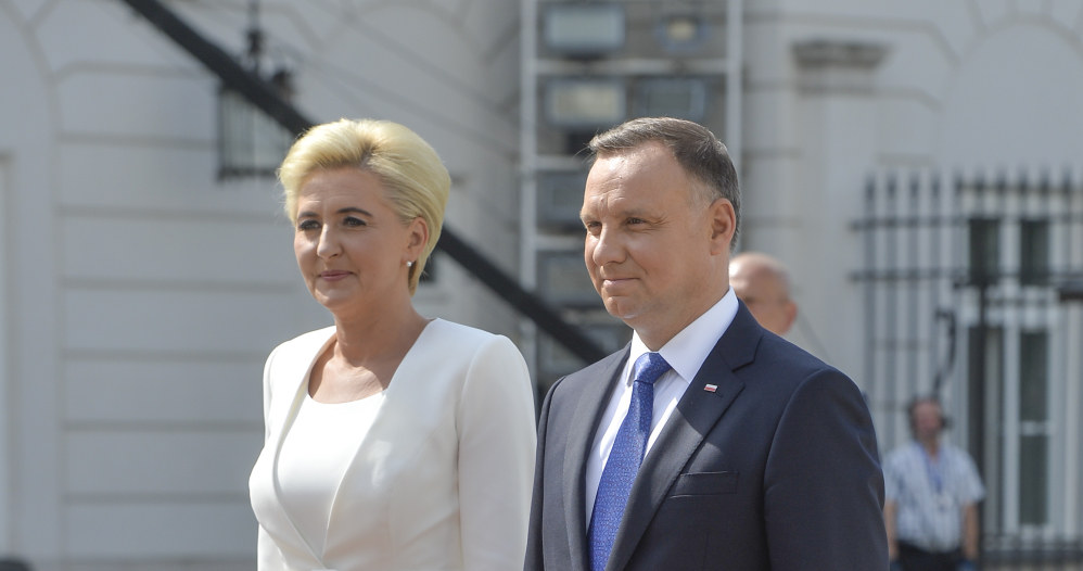 Andrzej Duda z żoną Agatą podczas zaprzysiężenia /Niemiec /AKPA