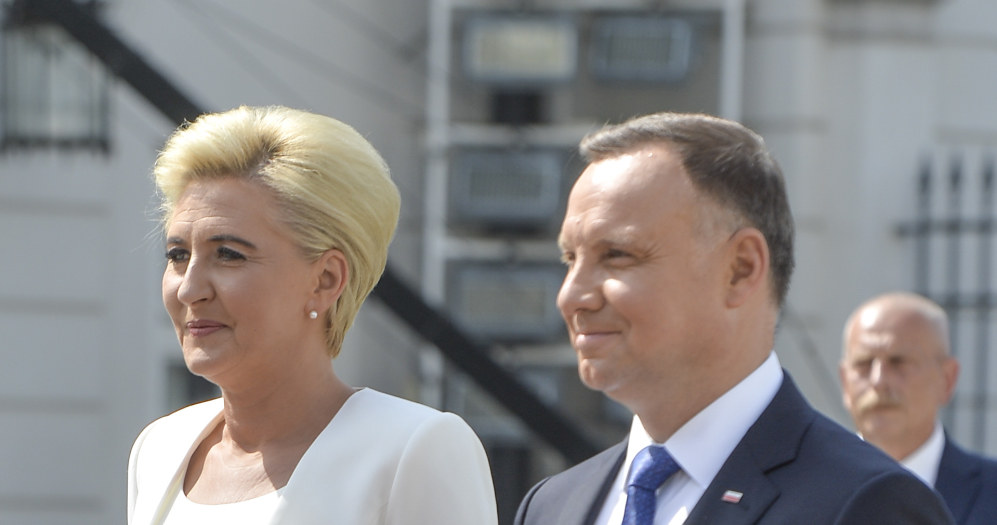 Andrzej Duda z żoną Agatą podczas zaprzysiężenia /Niemiec /AKPA