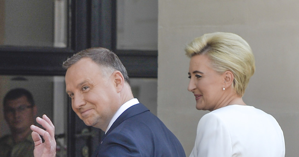 Andrzej Duda z żoną Agatą podczas zaprzysiężenia /Niemiec /AKPA