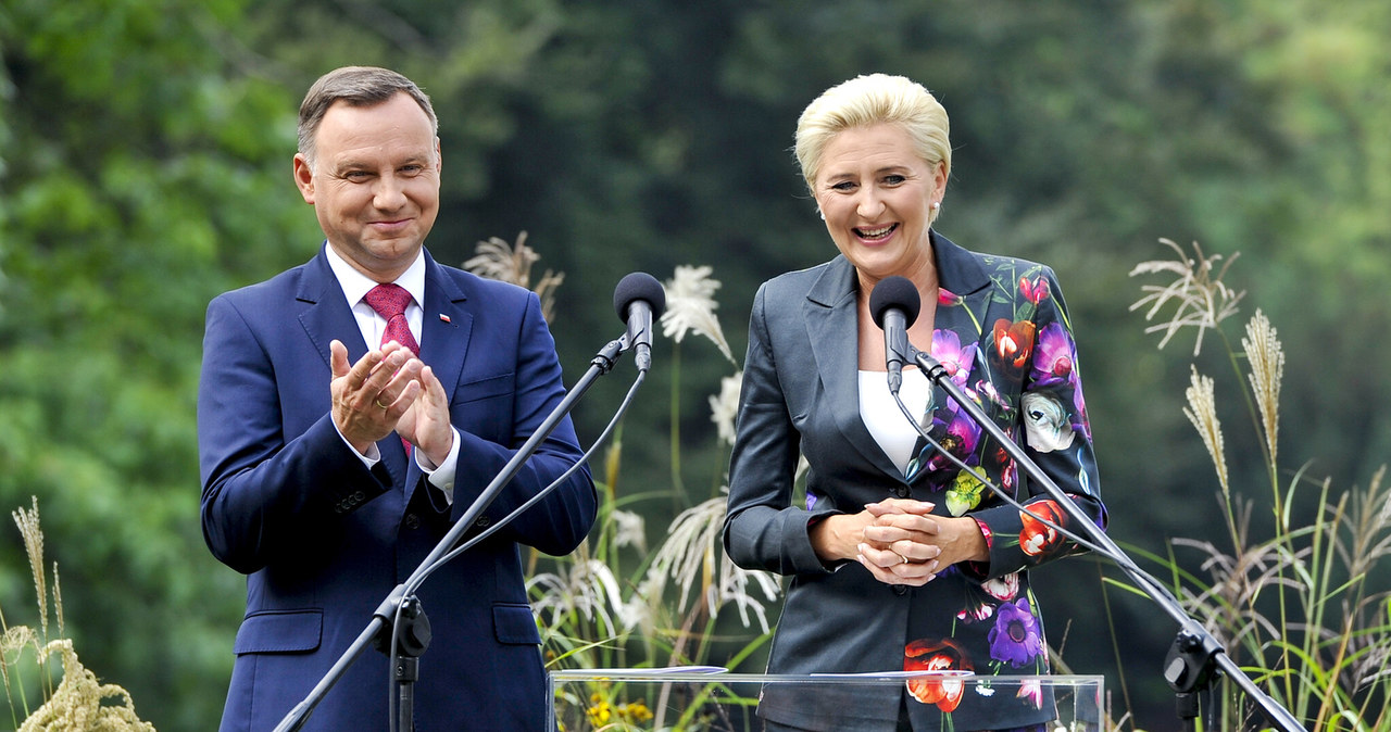 Andrzej Duda z żoną Agatą /Gałązka /AKPA